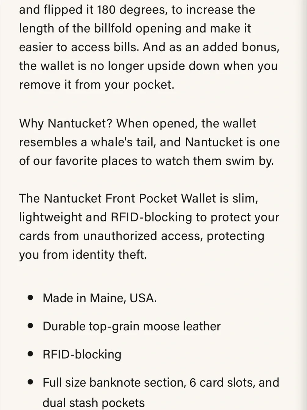 NWOT Nantucket Wallet - Rogue Industries